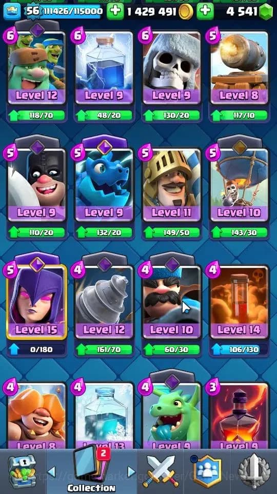 Clash Royale Accounts Lv56|KTL 15|Trophy 8172|Card 121|16 EVO,2 Hero,8 C image 18