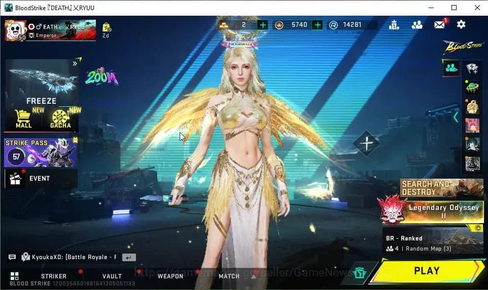 Blood Strike Accounts ASIA|ETERNAL EMMA-Luxie|2 ULTRA Melee[BUTTERFLY KN image 1