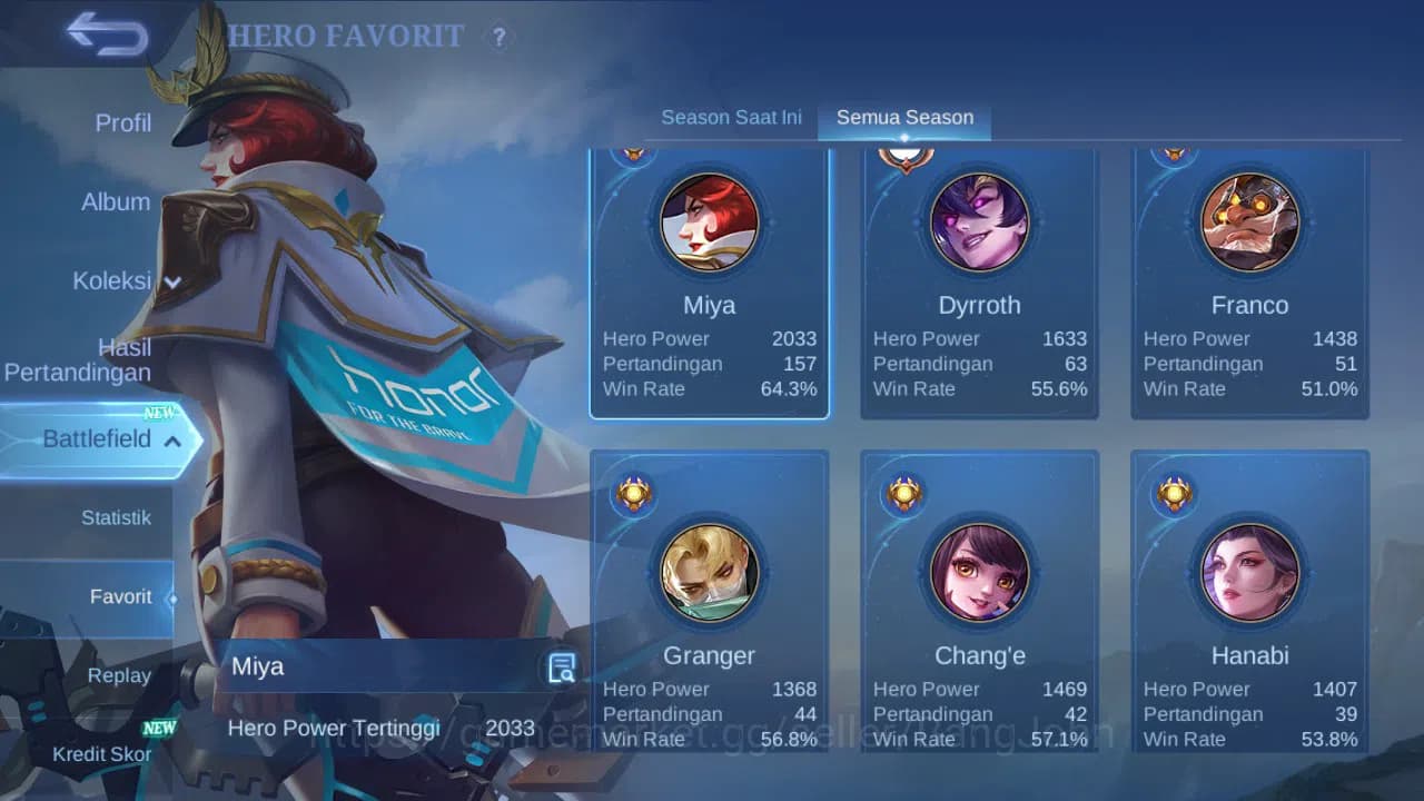 Mobile Legends: Bang Bang Accounts GLOBAL Hero 57 Skin 81 Lightborn Harith | CC Nata image 12
