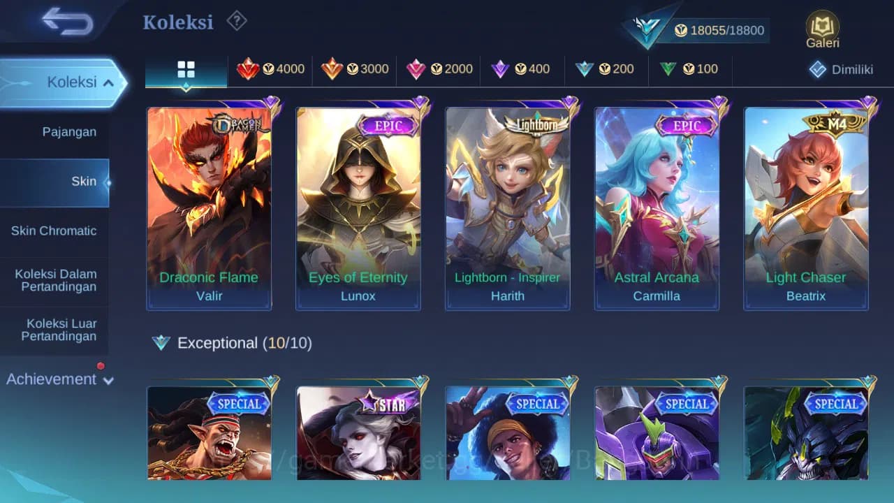 Mobile Legends: Bang Bang Accounts GLOBAL Hero 57 Skin 81 Lightborn Harith | CC Nata image 4