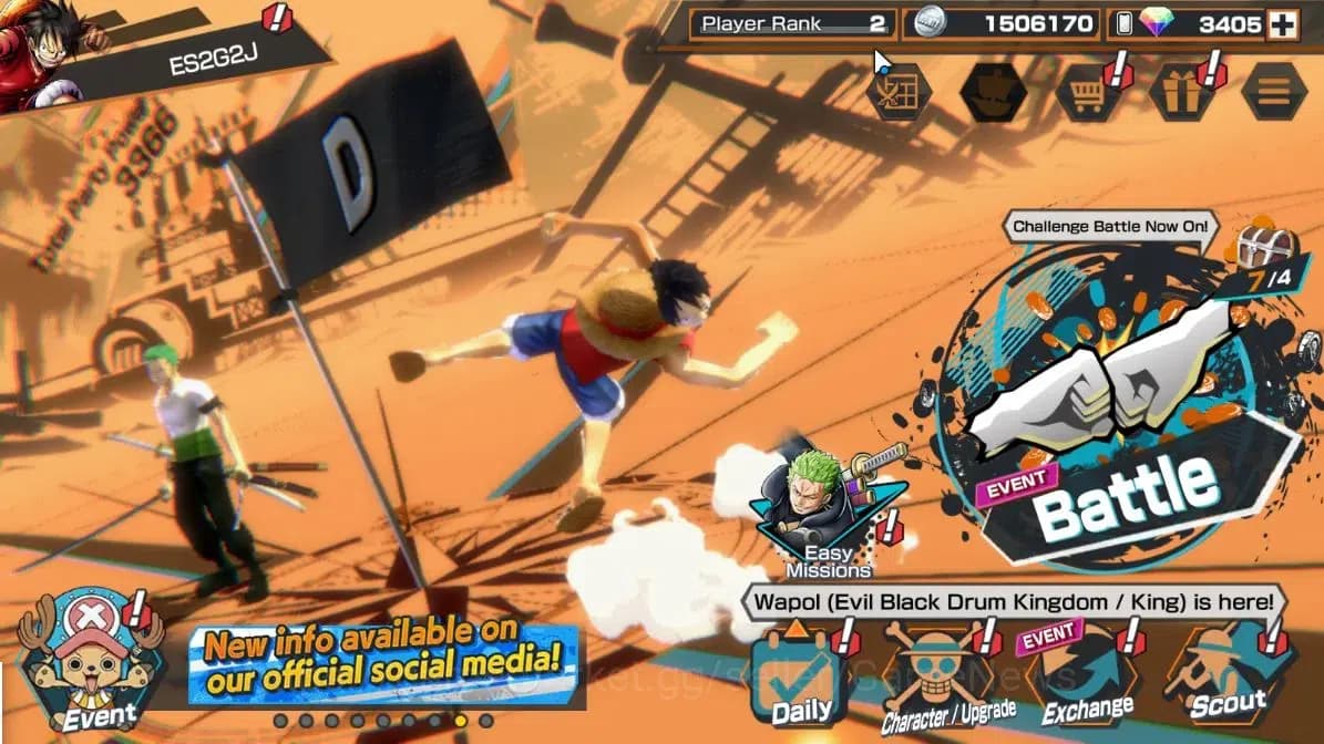 One Piece Bounty Rush Accounts Global| Starter |Ready Gacha 3,4K Rainbow Diamond| image 1