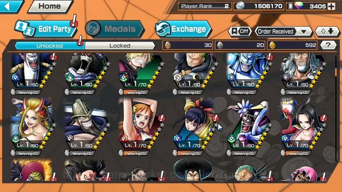One Piece Bounty Rush Accounts Global| Starter |Ready Gacha 3,4K Rainbow Diamond| image 4