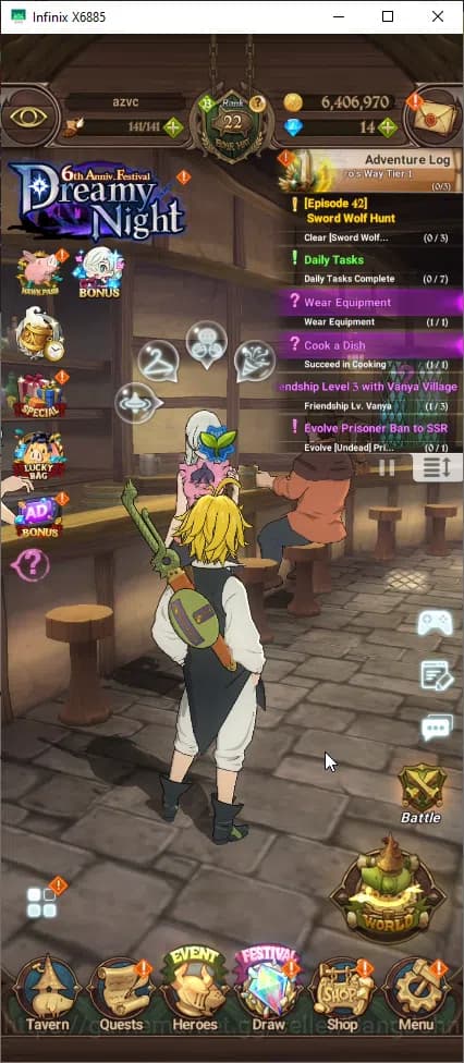 The Seven Deadly Sins: Grand Cross Accounts ASIA | 1M CC | Merlin Esca, ODK | Collab 2 FireFor image 1