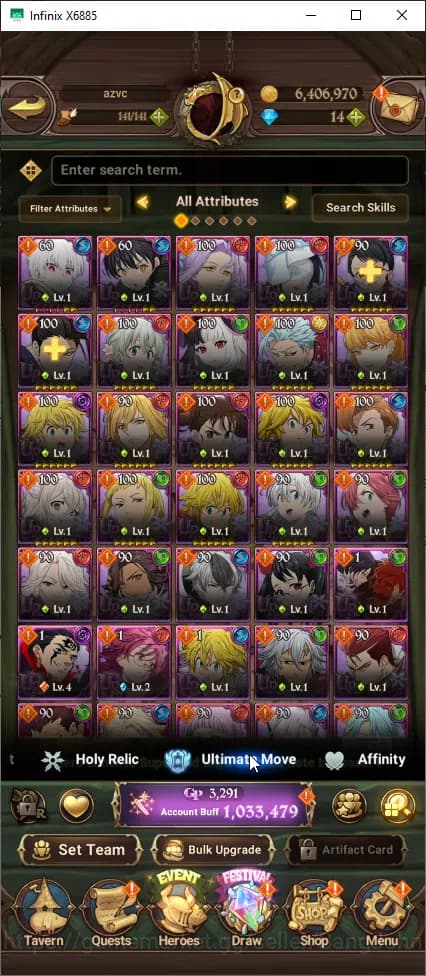 The Seven Deadly Sins: Grand Cross Accounts ASIA | 1M CC | Merlin Esca, ODK | Collab 2 FireFor image 2