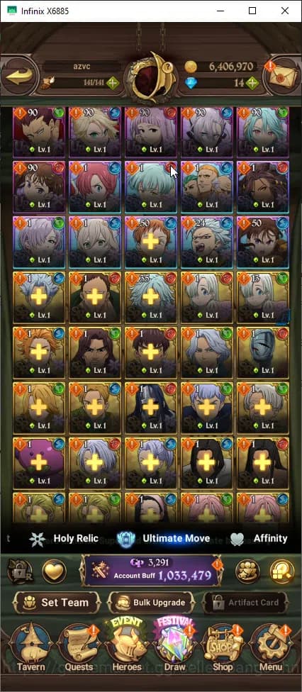 The Seven Deadly Sins: Grand Cross Accounts ASIA | 1M CC | Merlin Esca, ODK | Collab 2 FireFor image 3