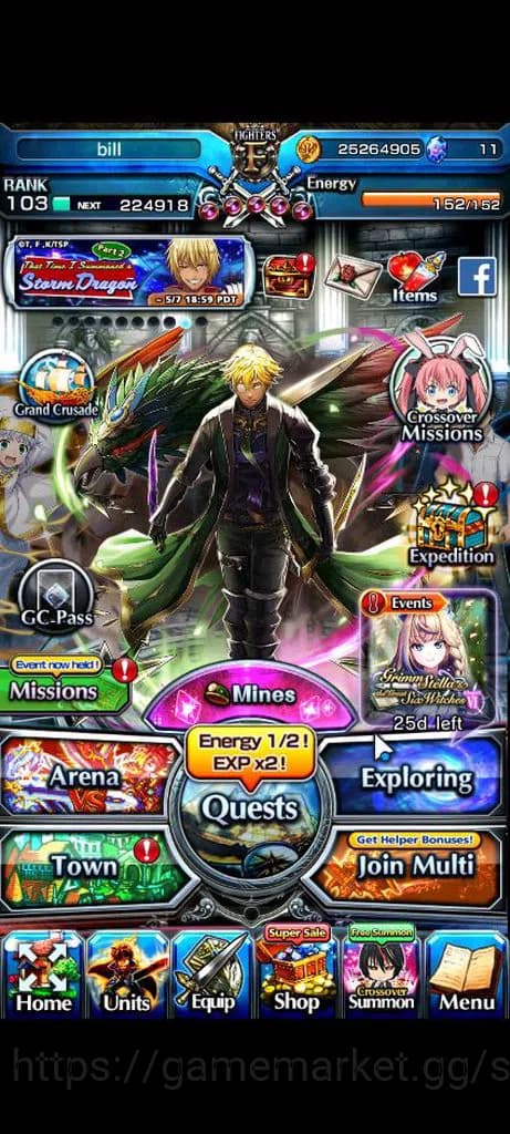 Grand Summoners Accounts Global|Rank 103|23 Ascend+11 TW|[S Miyu,Touma,LM I image 1