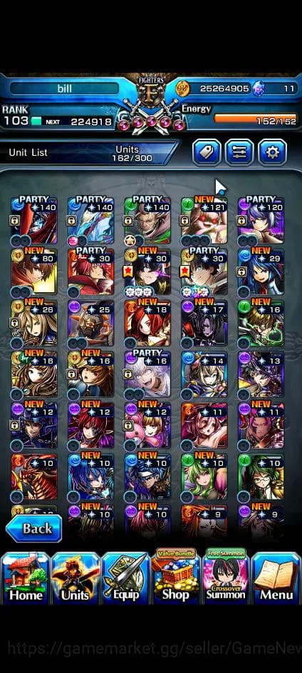 Grand Summoners Accounts Global|Rank 103|23 Ascend+11 TW|[S Miyu,Touma,LM I image 19
