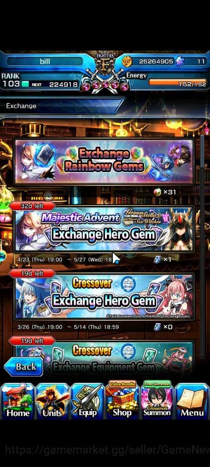 Grand Summoners Accounts Global|Rank 103|23 Ascend+11 TW|[S Miyu,Touma,LM I image 3