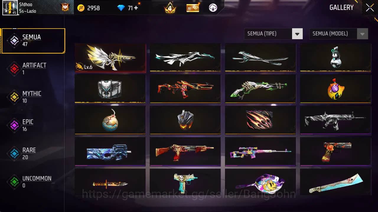 Free Fire Accounts Indonesia, Vault 30| Evo MP 5 Lvl 6, SG lumut, Bun image 13