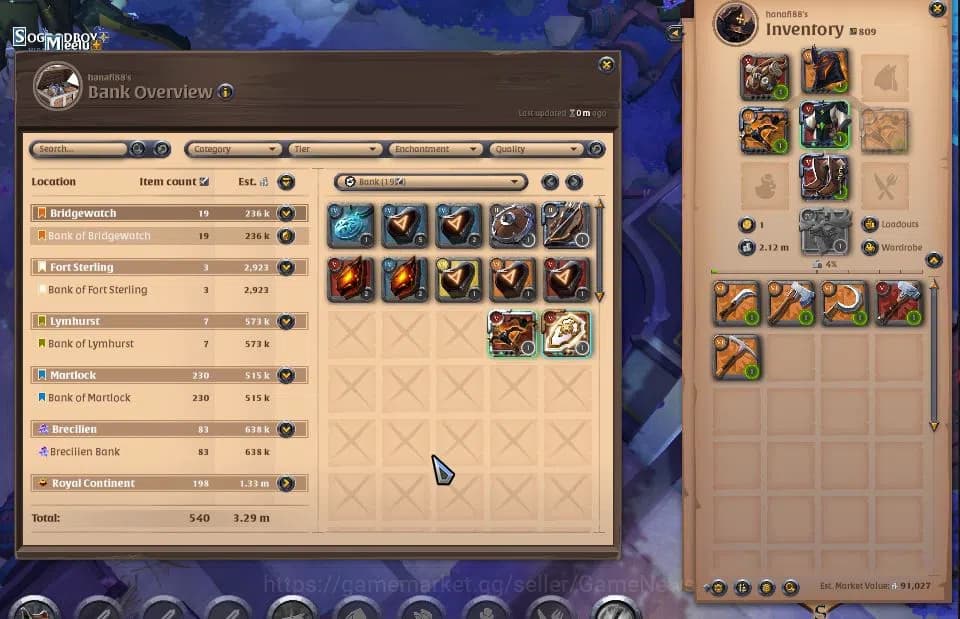 Albion Online Accounts ASIA | 25,7M Total Fame - 2,12M Silver|T8 Fiber Ha image 2