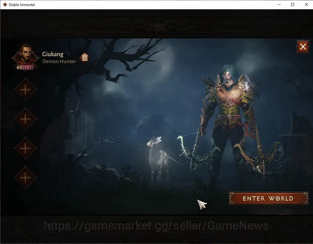Diablo Immortal Accounts SEA - izual|CS ON|Lv60(921)|Demon Hunter|CR 44k|Re image 1