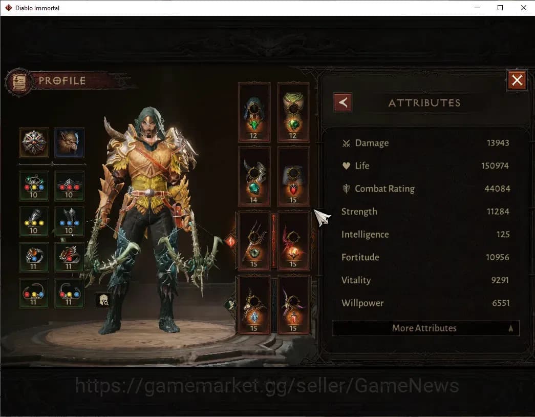Diablo Immortal Accounts SEA - izual|CS ON|Lv60(921)|Demon Hunter|CR 44k|Re image 4