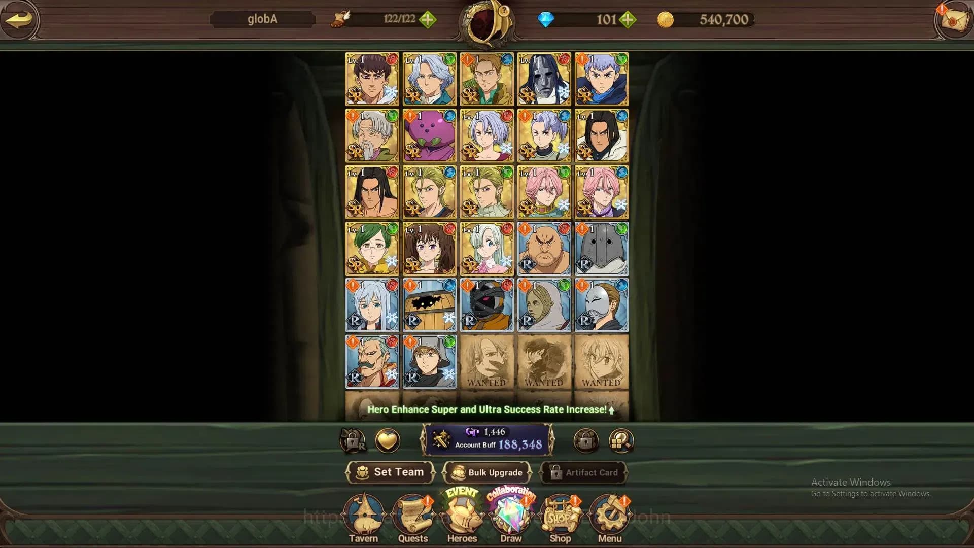 The Seven Deadly Sins: Grand Cross Accounts GLOBAL | 188K CC | 4 Collab Re-Zero (Rem, Beatrice image 4