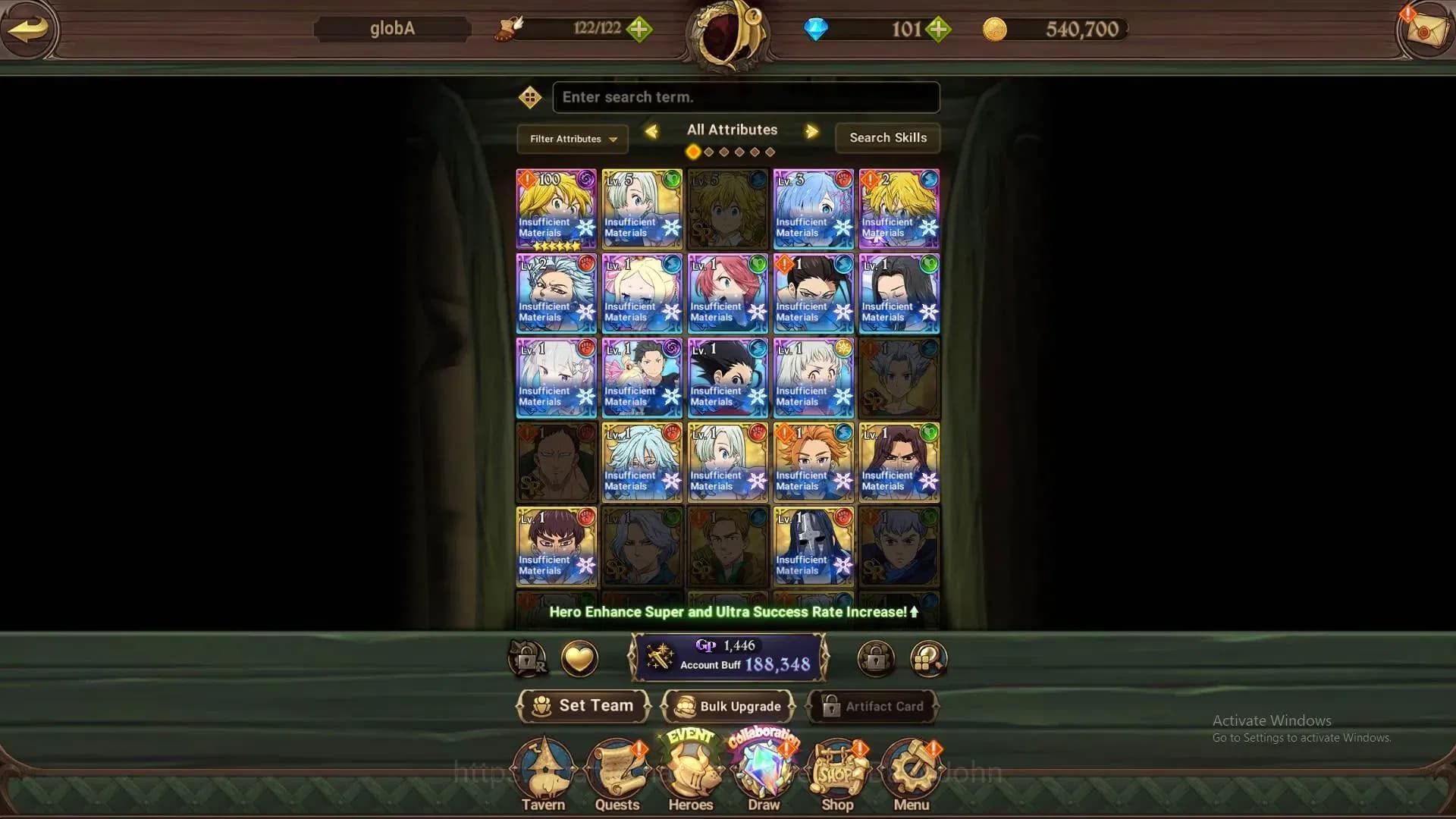 The Seven Deadly Sins: Grand Cross Accounts GLOBAL | 188K CC | 4 Collab Re-Zero (Rem, Beatrice image 5