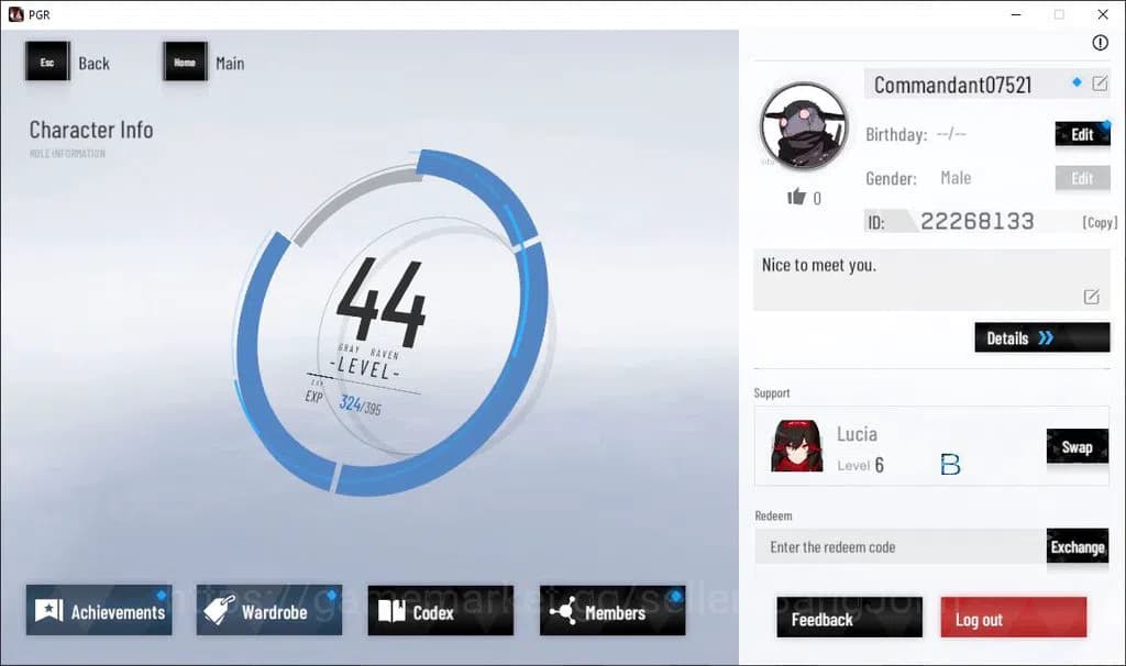 Punishing: Gray Raven Accounts EUROPE|Lv 44 | [S Nirvantia,S Crepuscule,S LuciaCW image 1