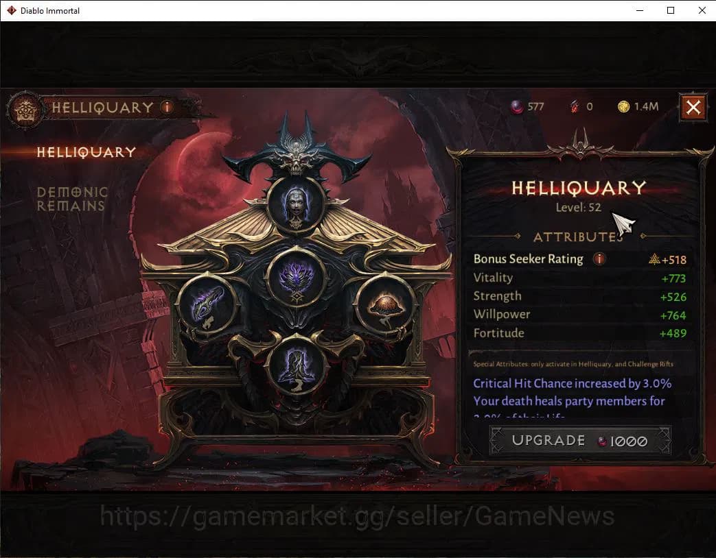 Diablo Immortal Accounts SEA-Vasily|Lv60 (1171)|Blood Knight|49k Cr|Reso 92 image 15