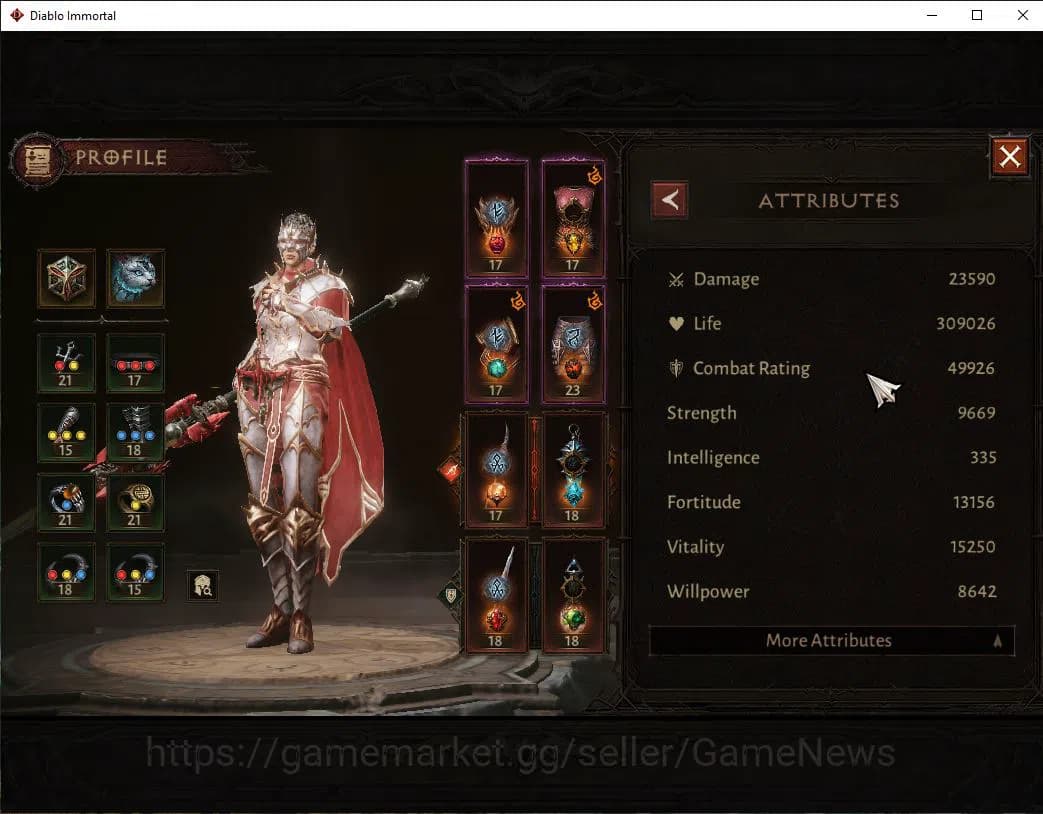 Diablo Immortal Accounts SEA-Vasily|Lv60 (1171)|Blood Knight|49k Cr|Reso 92 image 2