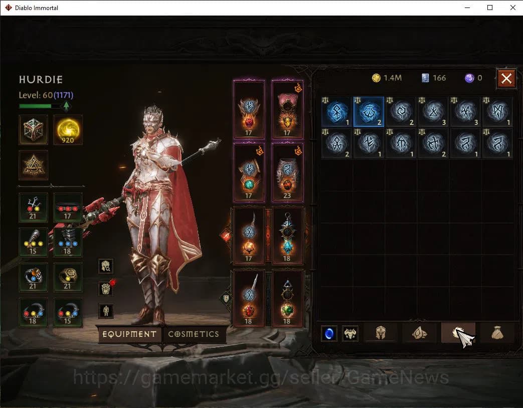 Diablo Immortal Accounts SEA-Vasily|Lv60 (1171)|Blood Knight|49k Cr|Reso 92 image 6