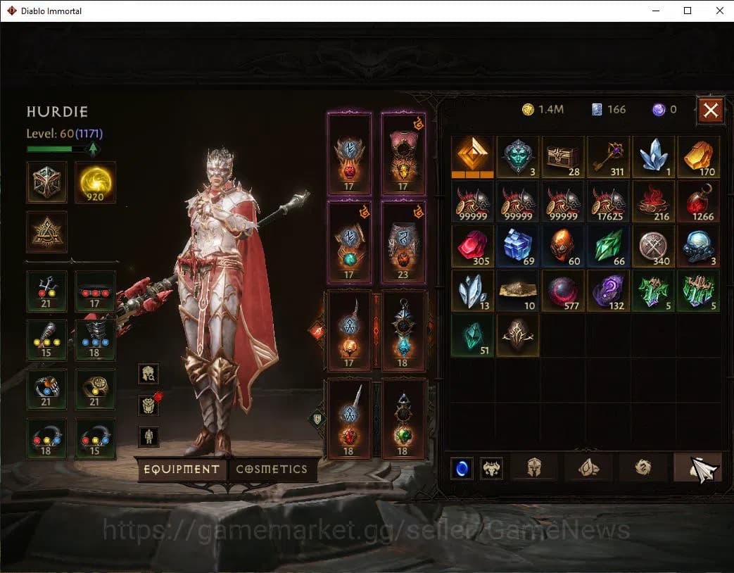 Diablo Immortal Accounts SEA-Vasily|Lv60 (1171)|Blood Knight|49k Cr|Reso 92 image 7