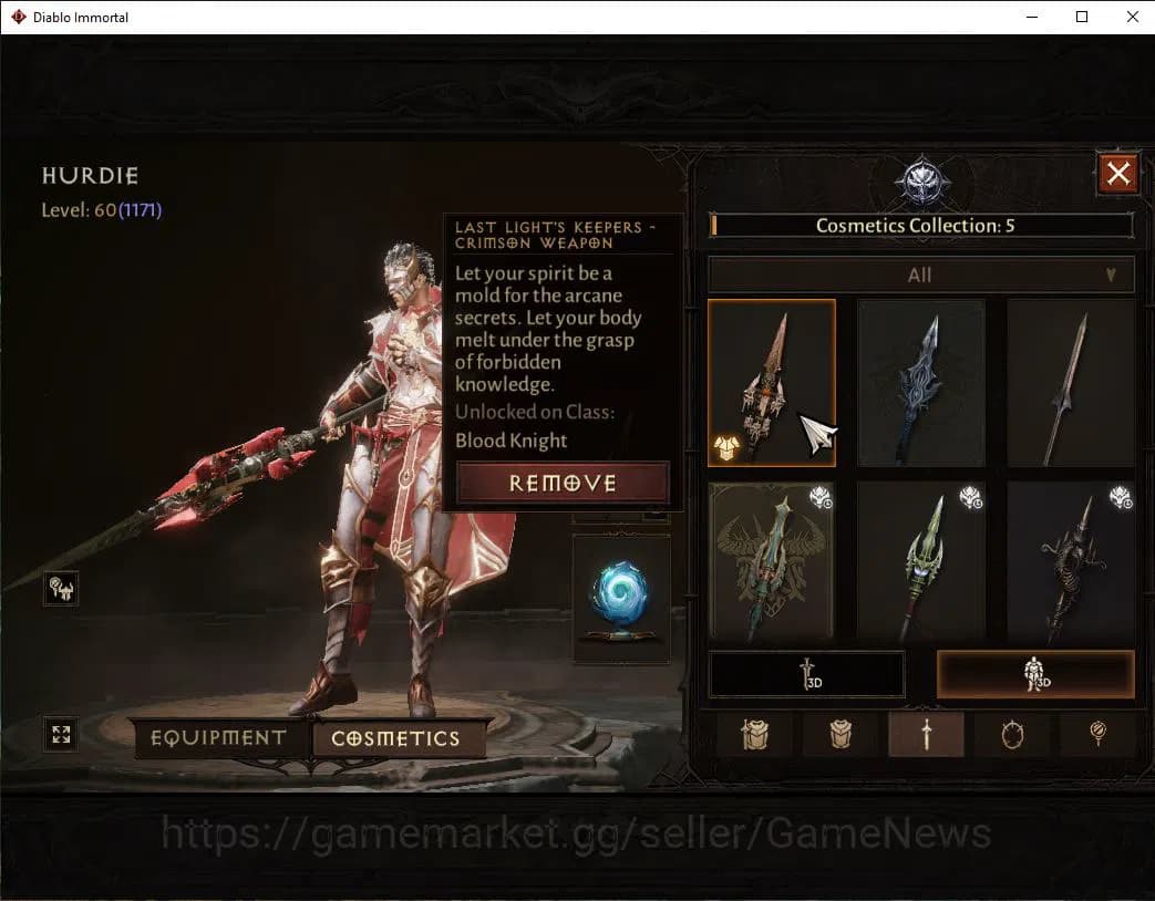 Diablo Immortal Accounts SEA-Vasily|Lv60 (1171)|Blood Knight|49k Cr|Reso 92 image 8