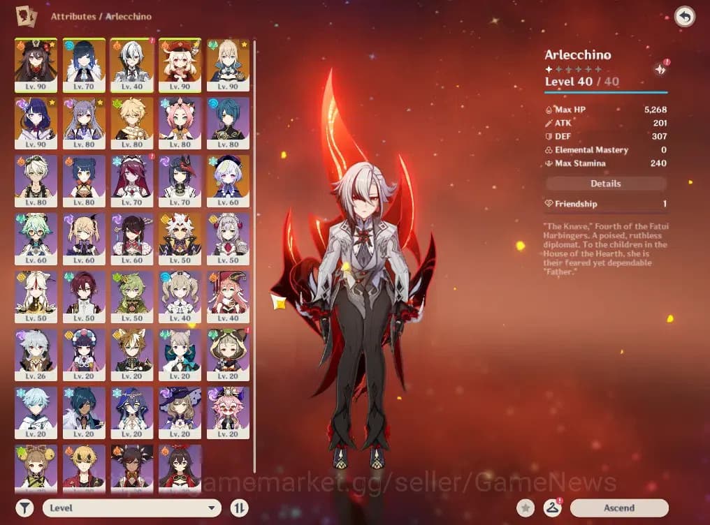 Genshin Impact Accounts ASIA|AR 55|6 Limited+2(*5Weapon)|Arlecchino,Raiden image 3