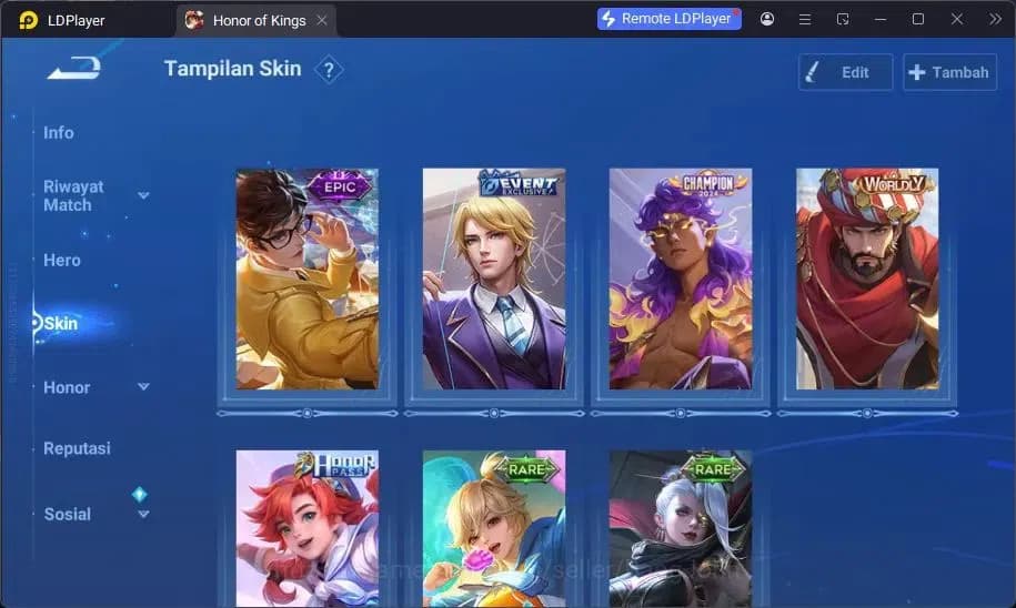 Honor of Kings Accounts Global | 49H 44S | Legend Musashi, Legend Lady Sun image 10