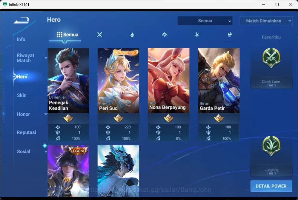 Honor of Kings Accounts GLOBAL | hero 81, skin 75,blessed mai shiranui, 22 image 13