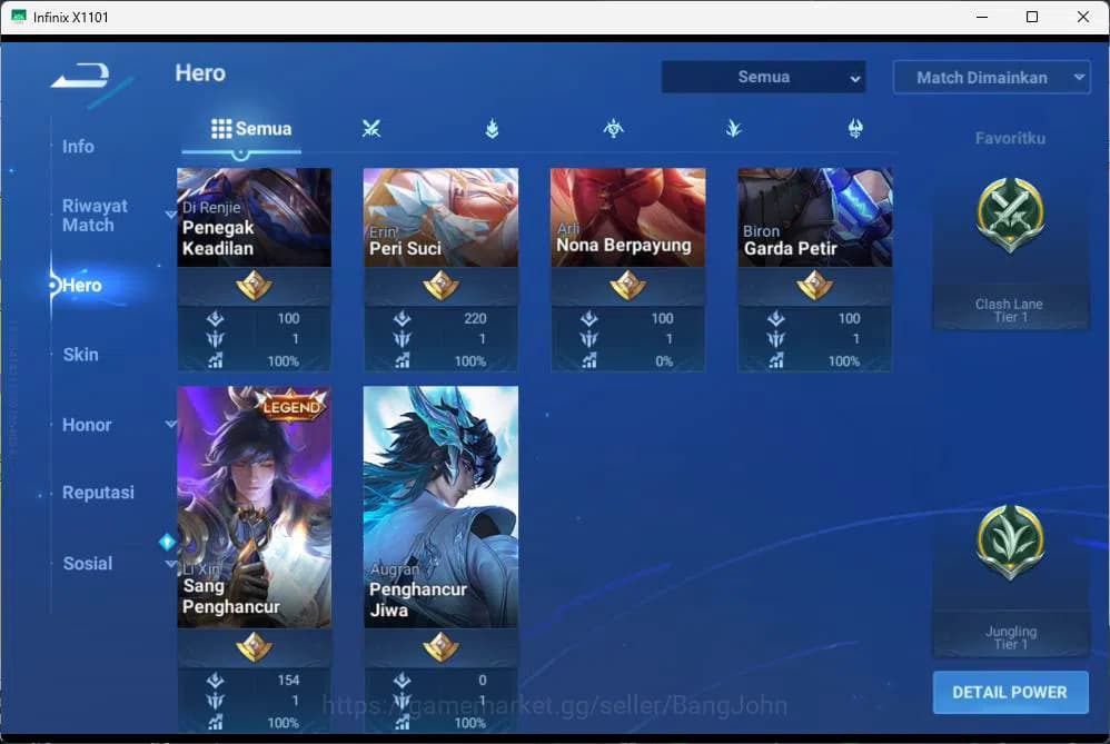 Honor of Kings Accounts GLOBAL | hero 81, skin 75,blessed mai shiranui, 22 image 14