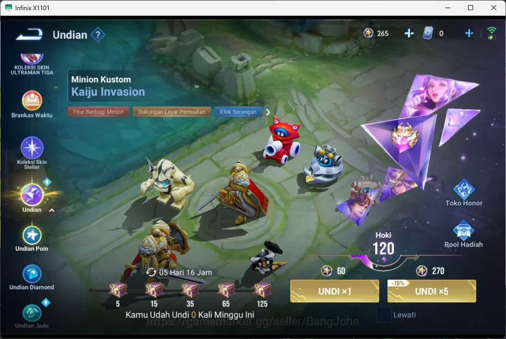 Honor of Kings Accounts GLOBAL | hero 81, skin 75,blessed mai shiranui, 22 image 19