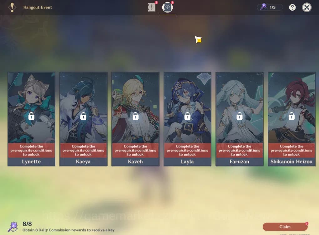 Genshin Impact Accounts ASIA|AR47|2Limited+2(*5Weapon)|Linnea,Columbina+si image 4