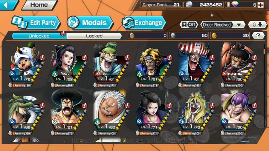 One Piece Bounty Rush Accounts GLOBAL | MAX 2 | EX3 | Egghead nami, BP kuzan, FIL image 10