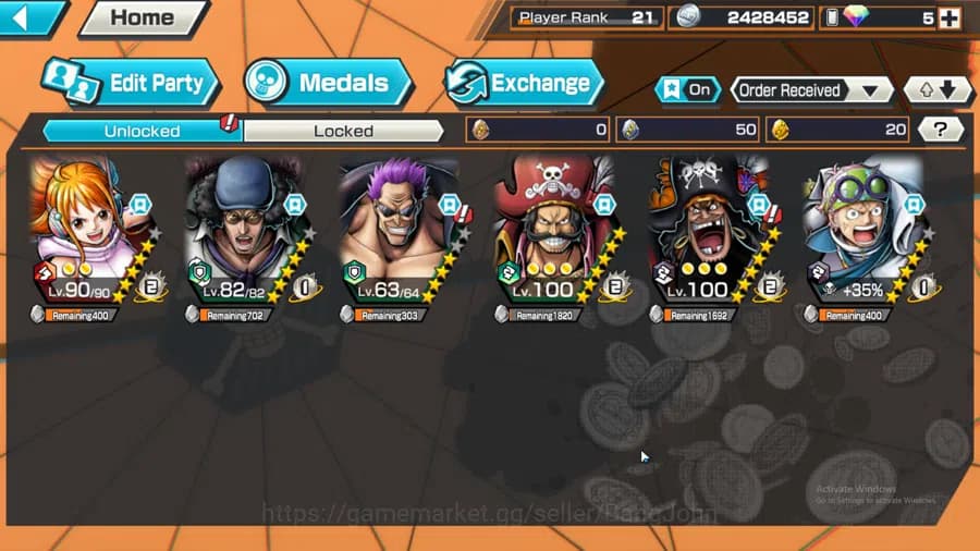 One Piece Bounty Rush Accounts GLOBAL | MAX 2 | EX3 | Egghead nami, BP kuzan, FIL image 2