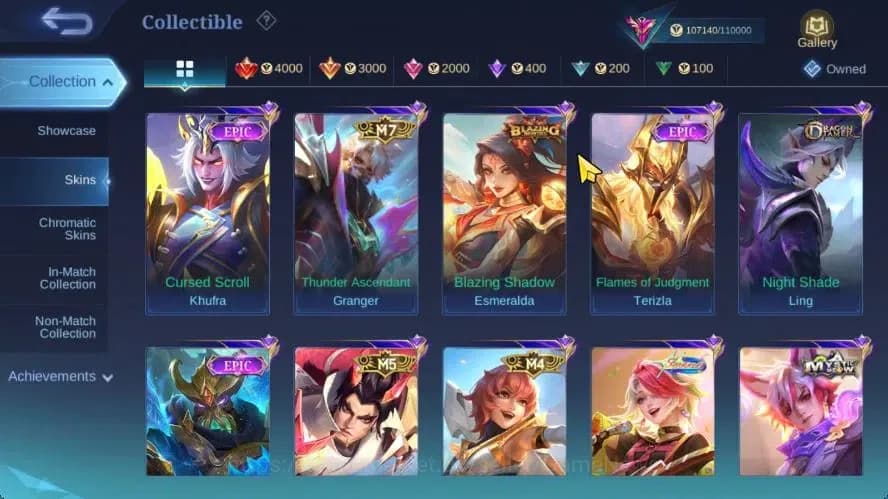 Mobile Legends: Bang Bang Accounts Hero 132|Skin 348|High Immo 111|PRIME[Granger,beat image 16
