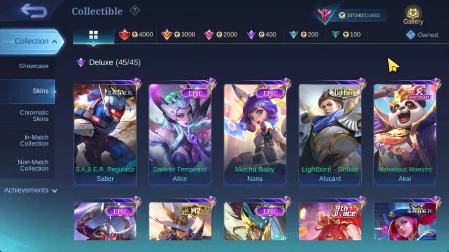 Mobile Legends: Bang Bang Accounts Hero 132|Skin 348|High Immo 111|PRIME[Granger,beat image 9