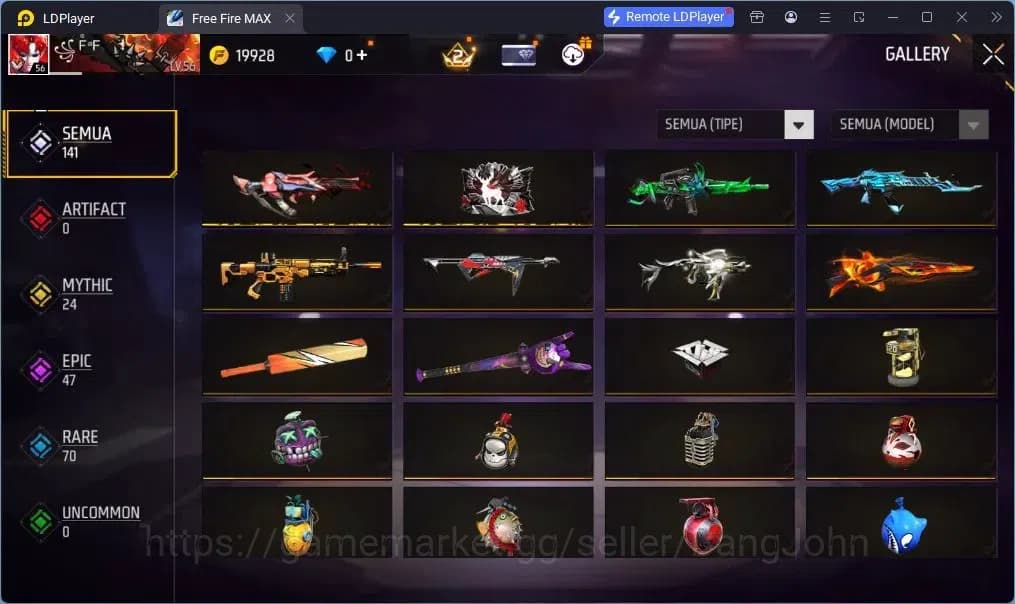 Free Fire Accounts Indonesia | UMP BOOYAH DAY LV.4 | BackPack HEARTRO image 1