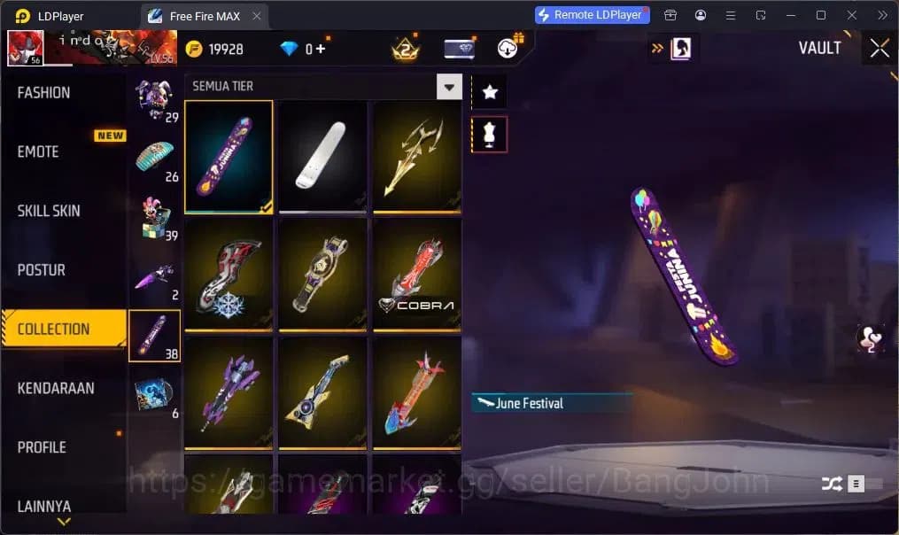 Free Fire Accounts Indonesia | UMP BOOYAH DAY LV.4 | BackPack HEARTRO image 6