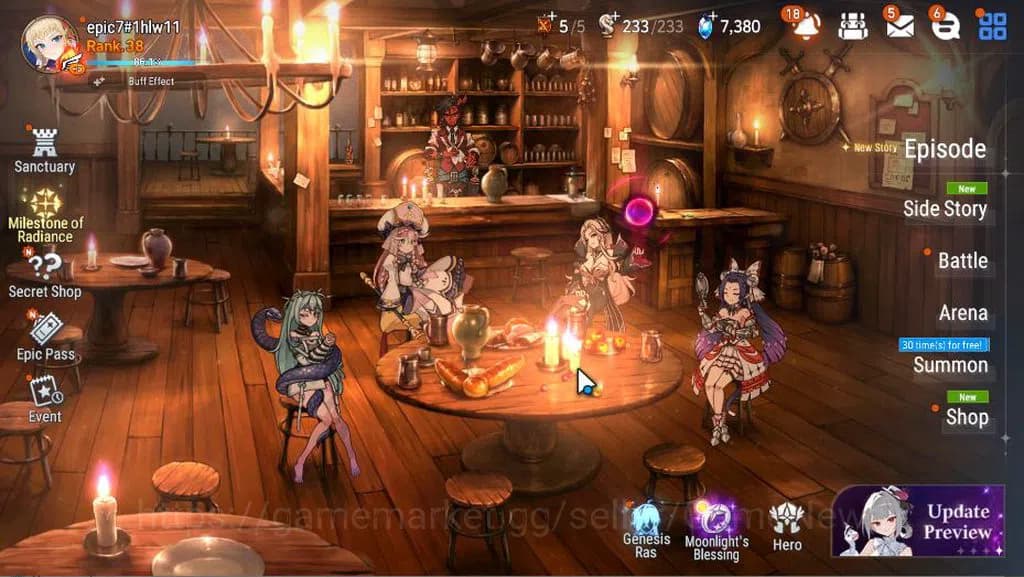 Epic Seven Accounts GLOBAL Unverif|NewEra|5 ML(Salome,LOT Scales,NM Lu image 1