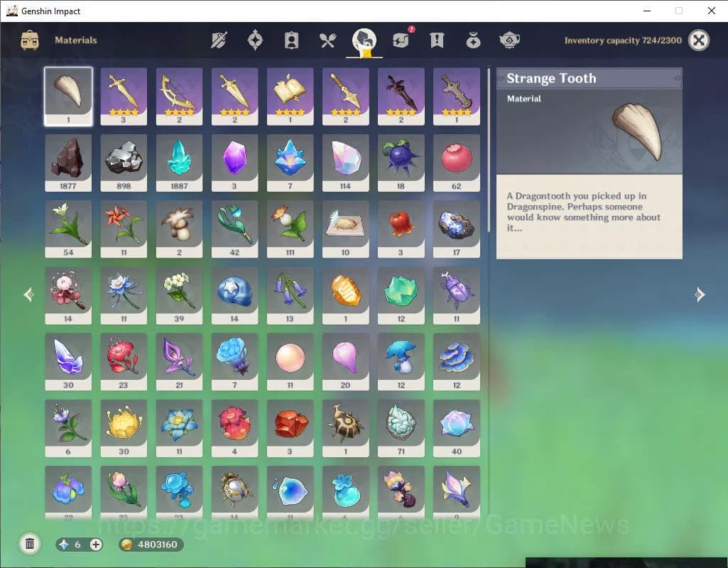 Genshin Impact Accounts Asia|AR56|Arle hypercarry|7 Limited +2(*5WEP)|Arle image 10