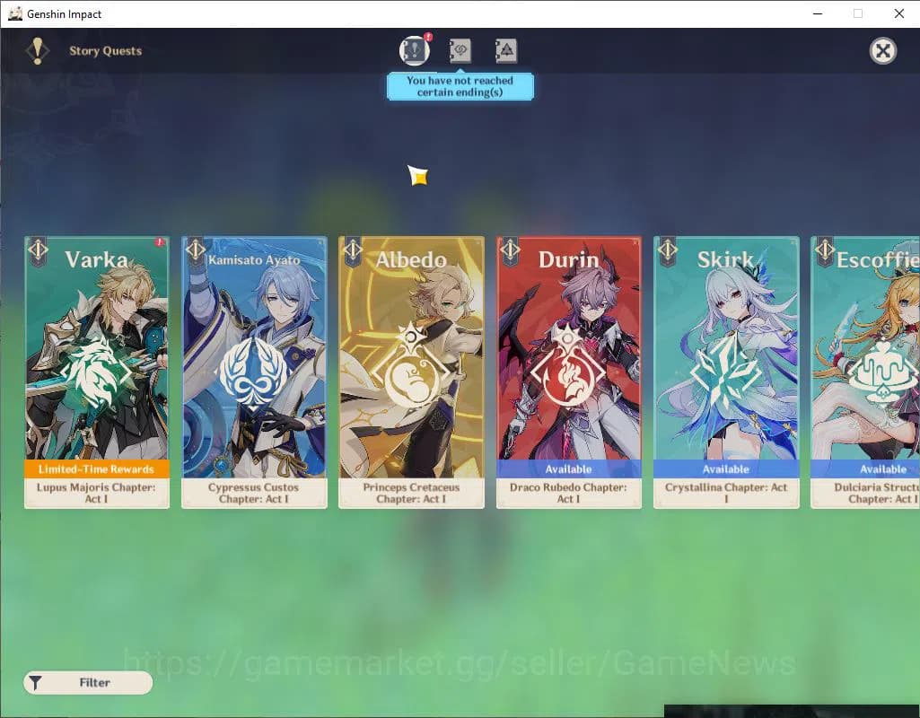 Genshin Impact Accounts Asia|AR56|Arle hypercarry|7 Limited +2(*5WEP)|Arle image 14