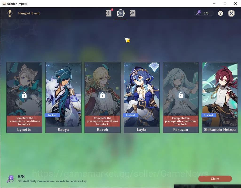 Genshin Impact Accounts Asia|AR56|Arle hypercarry|7 Limited +2(*5WEP)|Arle image 15