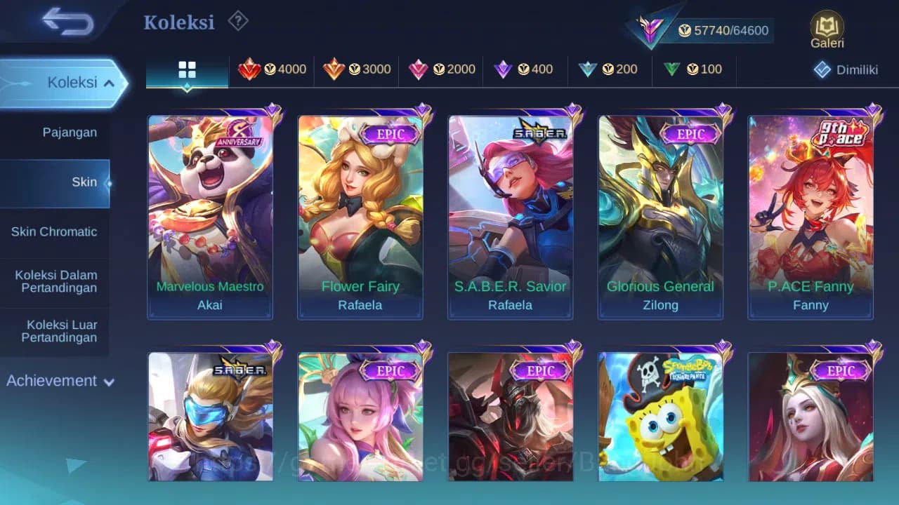 Mobile Legends: Bang Bang Accounts GLOBAL Hero 132 Skin 250 | Zodiac Helcurt | Create image 3