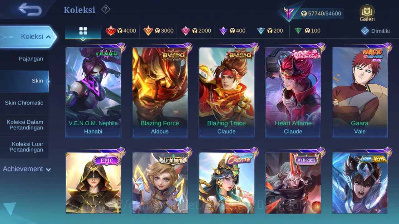 Mobile Legends: Bang Bang Accounts GLOBAL Hero 132 Skin 250 | Zodiac Helcurt | Create image 7