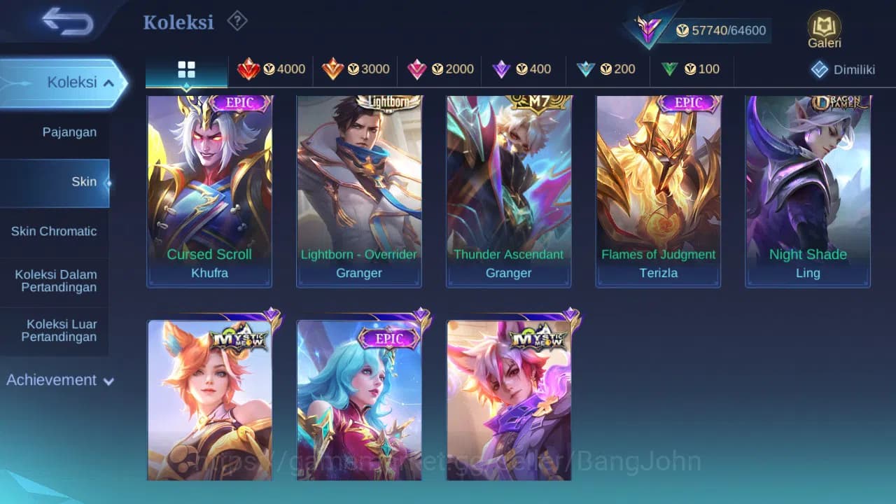Mobile Legends: Bang Bang Accounts GLOBAL Hero 132 Skin 250 | Zodiac Helcurt | Create image 9