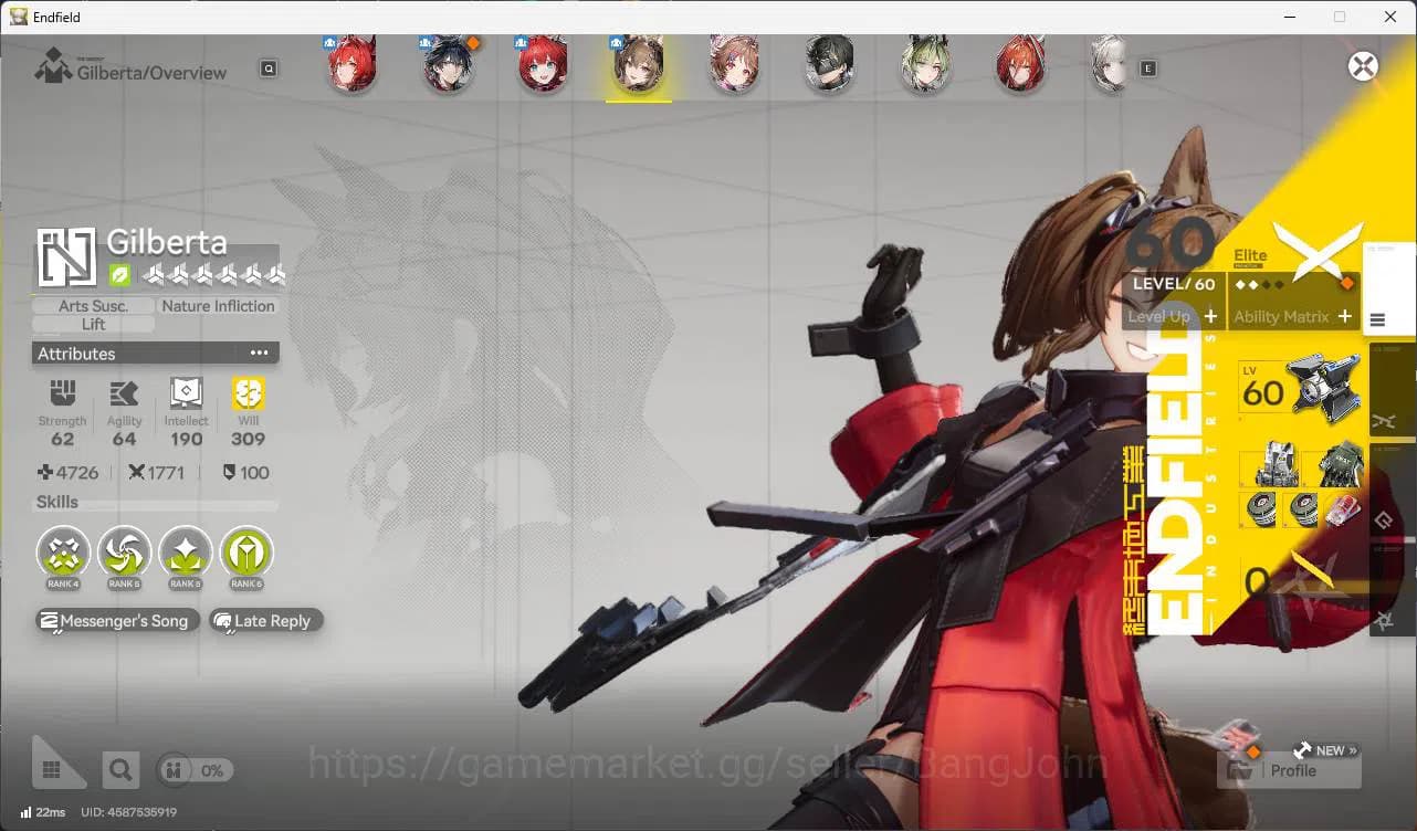Arknights: Endfield Accounts ASIA | lv49 | levatain, gilberta, Ardelia, lifeng, image 7
