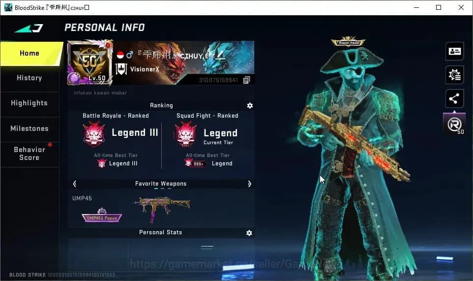 Blood Strike Accounts ASIA|ETERNAL Zero-Oda|ULTRA Melee Scythe|2 Collab image 2