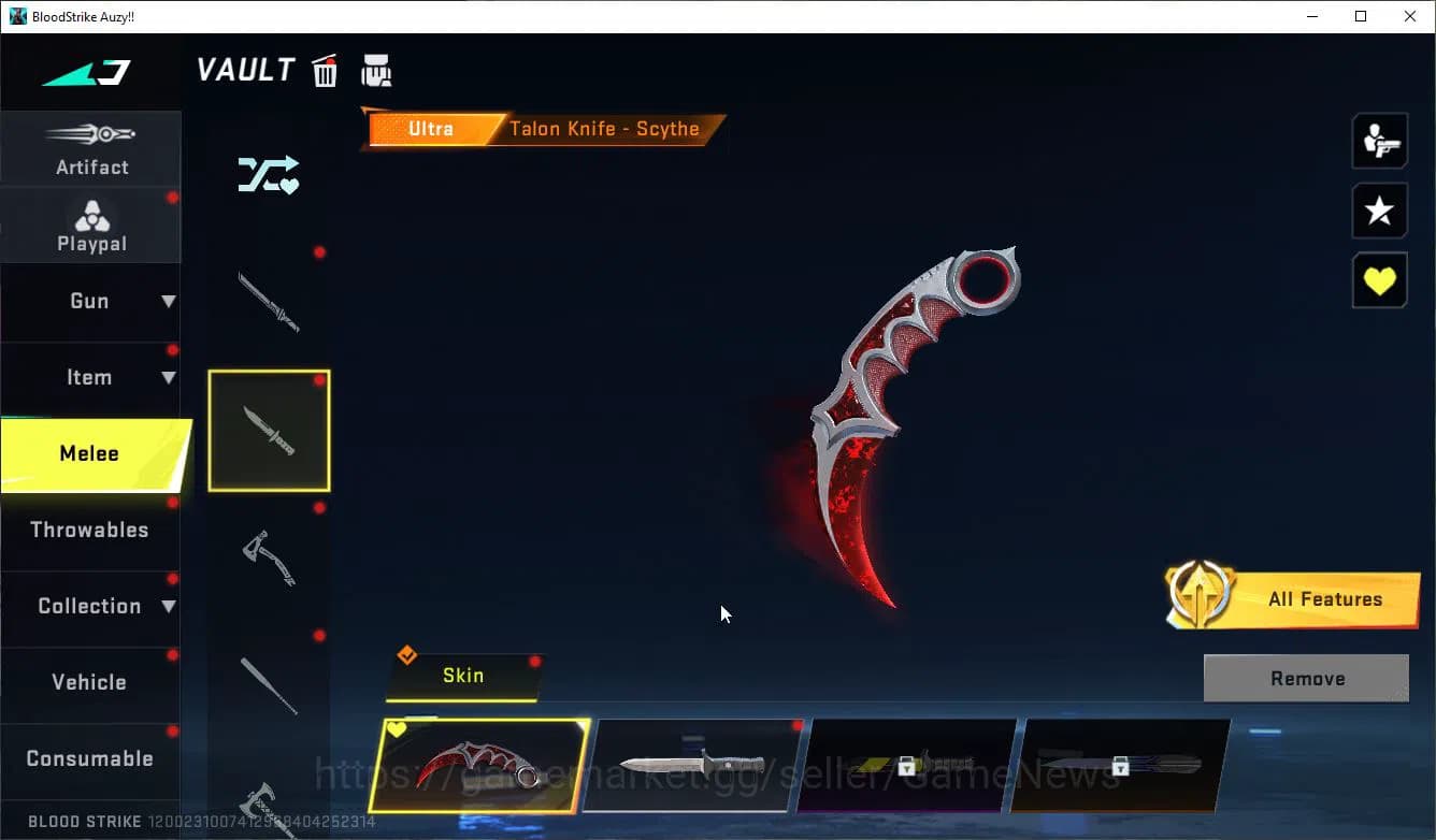 Blood Strike Accounts ASIA|ETERNAL Lv2 UZI-StarChaser+MELE TalonKnife,BL image 5