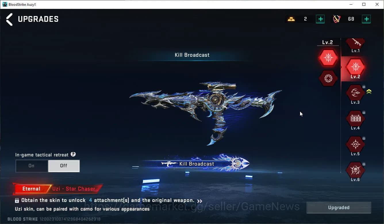 Blood Strike Accounts ASIA|ETERNAL Lv2 UZI-StarChaser+MELE TalonKnife,BL image 7