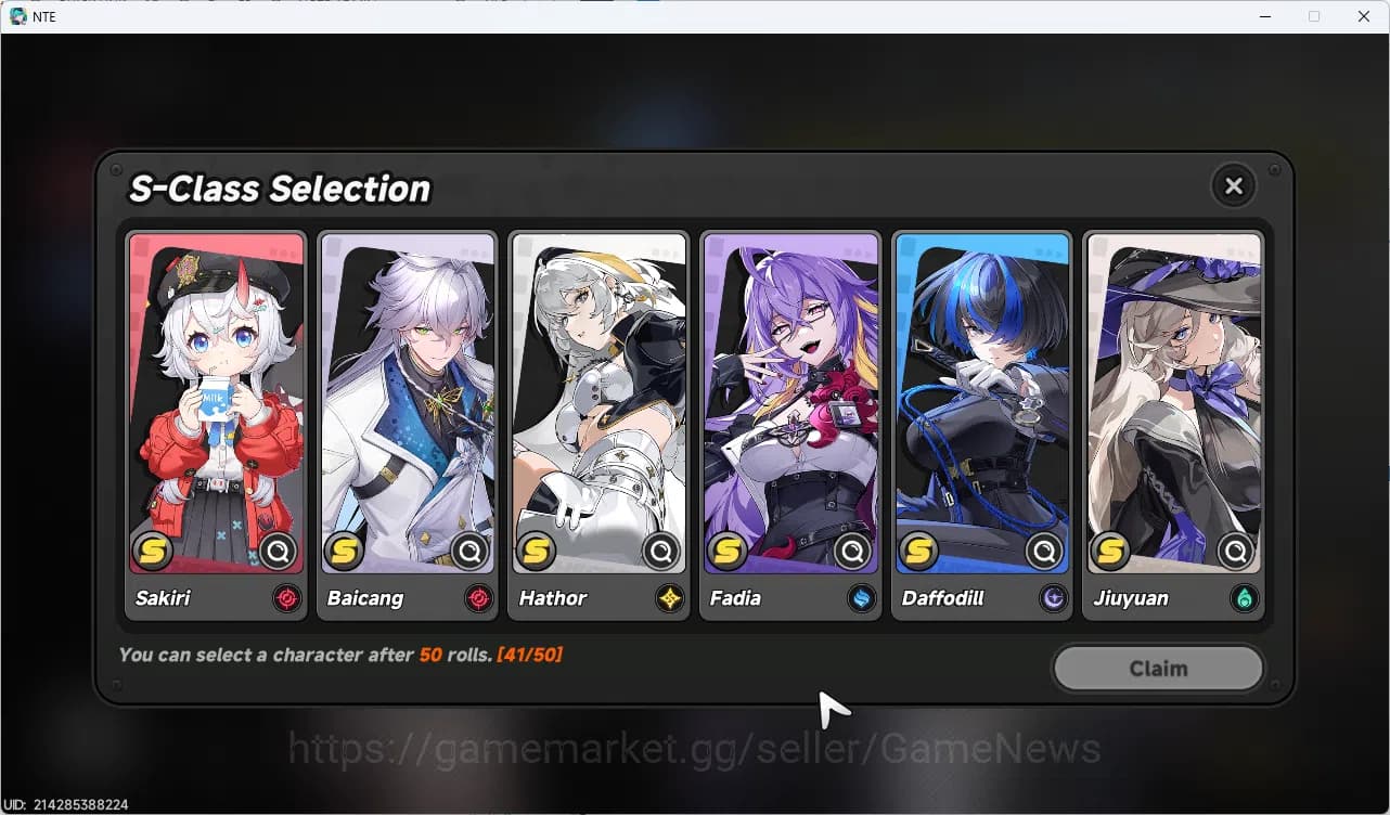 Neverness to Everness Accounts Server NA|HL 3|Fresh Starter 1 SSR Limited Nanally image 11