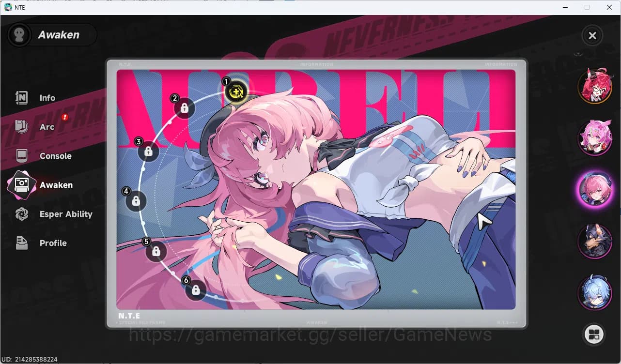 Neverness to Everness Accounts Server NA|HL 3|Fresh Starter 1 SSR Limited Nanally image 5