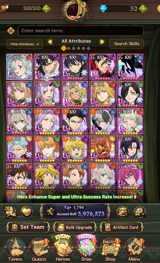 The Seven Deadly Sins: Grand Cross Accounts ASIA|3,9M CC|1 LR,7 UR+Many Collab |Elizabeth,ODK3 image 3